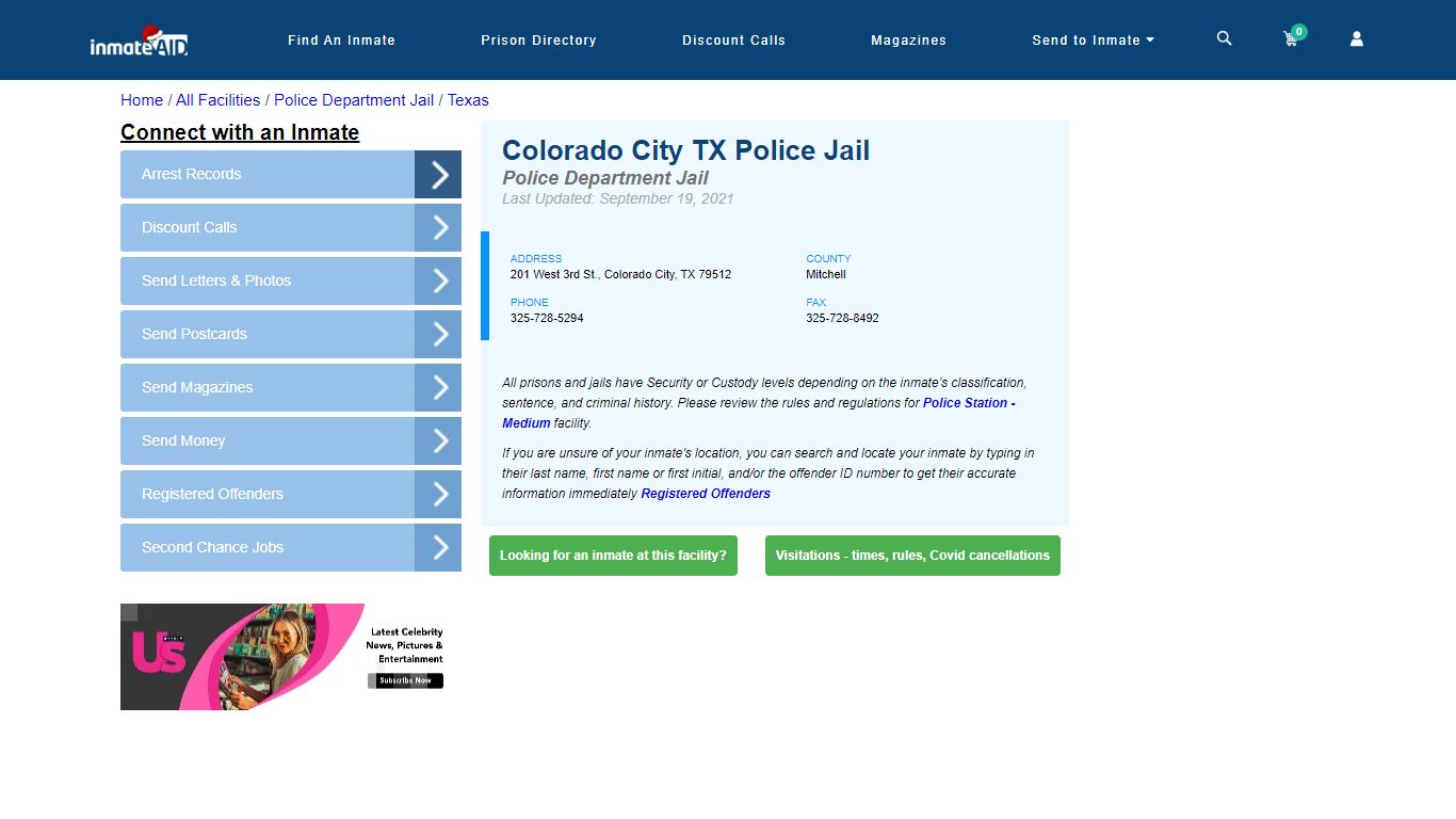 Colorado City TX Police Jail & Inmate Search - Colorado City, TX